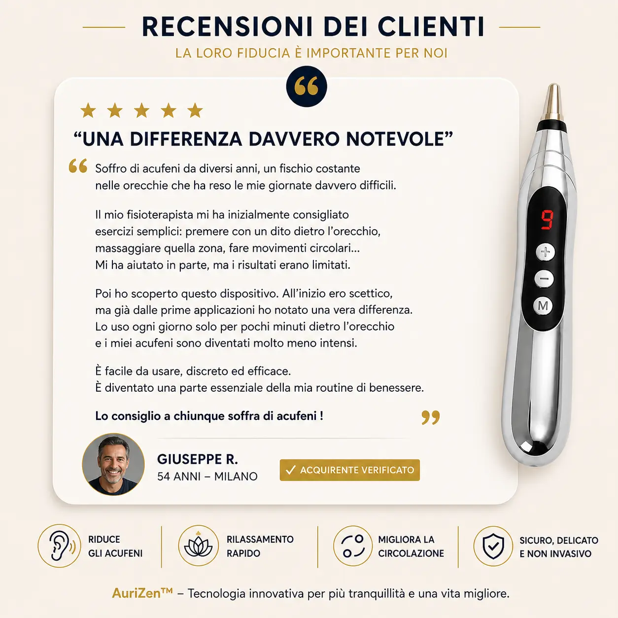 AuriZen™ — Penna Anti-Tinnito di ultima generazione